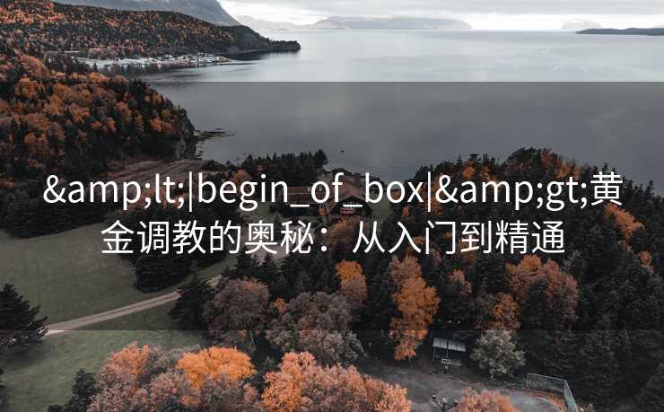 &lt;|begin_of_box|&gt;黄金调教的奥秘：从入门到精通
